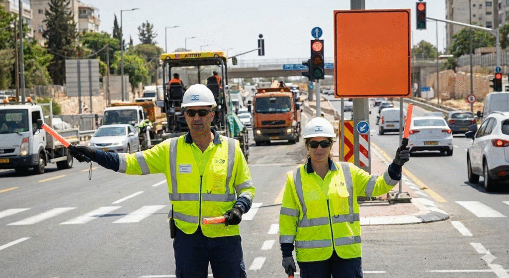פקחי תנועה של חברת דרך הצלחה בניהול תנועה ובטיחות בכביש. (זהו השדה החשוב ביותר ל-SEO ולנגישות