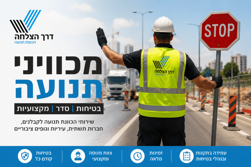 מכוויני תנועה מקצועיים לקבלנים ועיריות